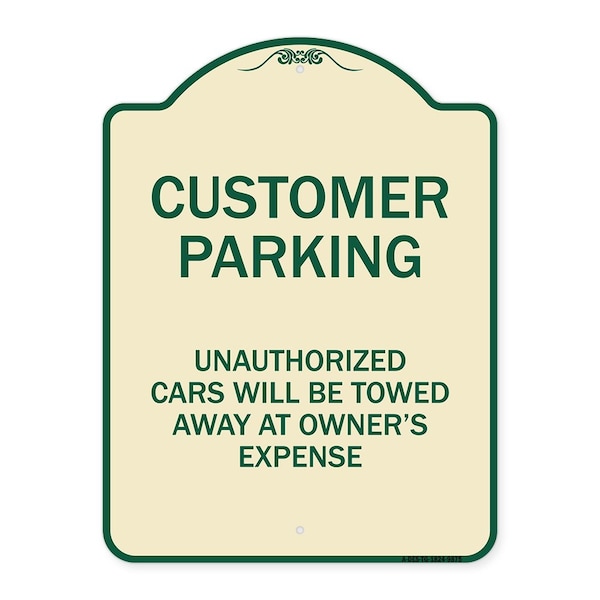 Designer Series-Unauthorized Cars Will Be Towed Away At Owners Expense, 18" L, 24" H, TG-1824-9875